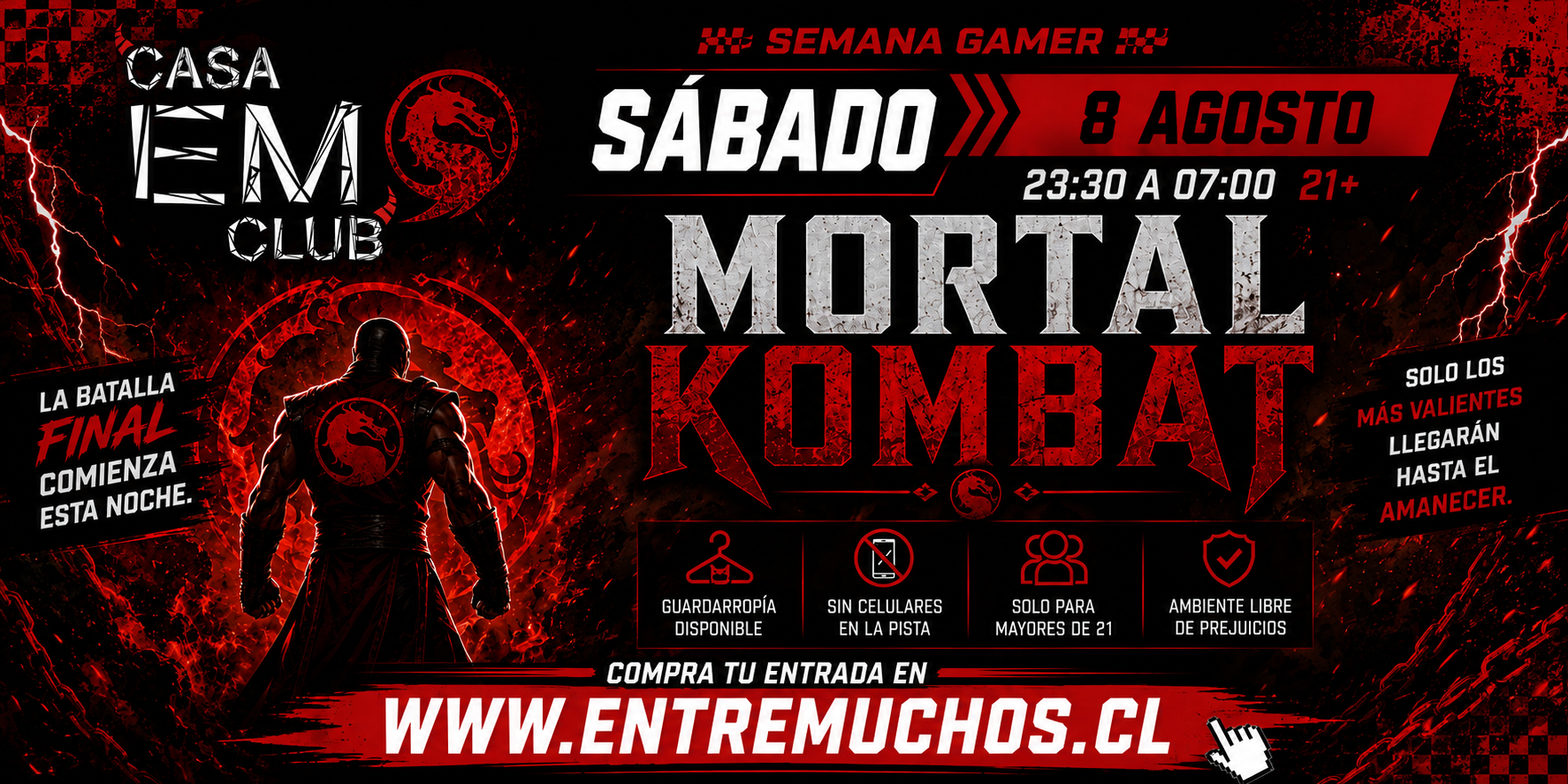 Sabado 08 agosto / 🔥 ¡La batalla final llega a Casa EM Club! 🔥