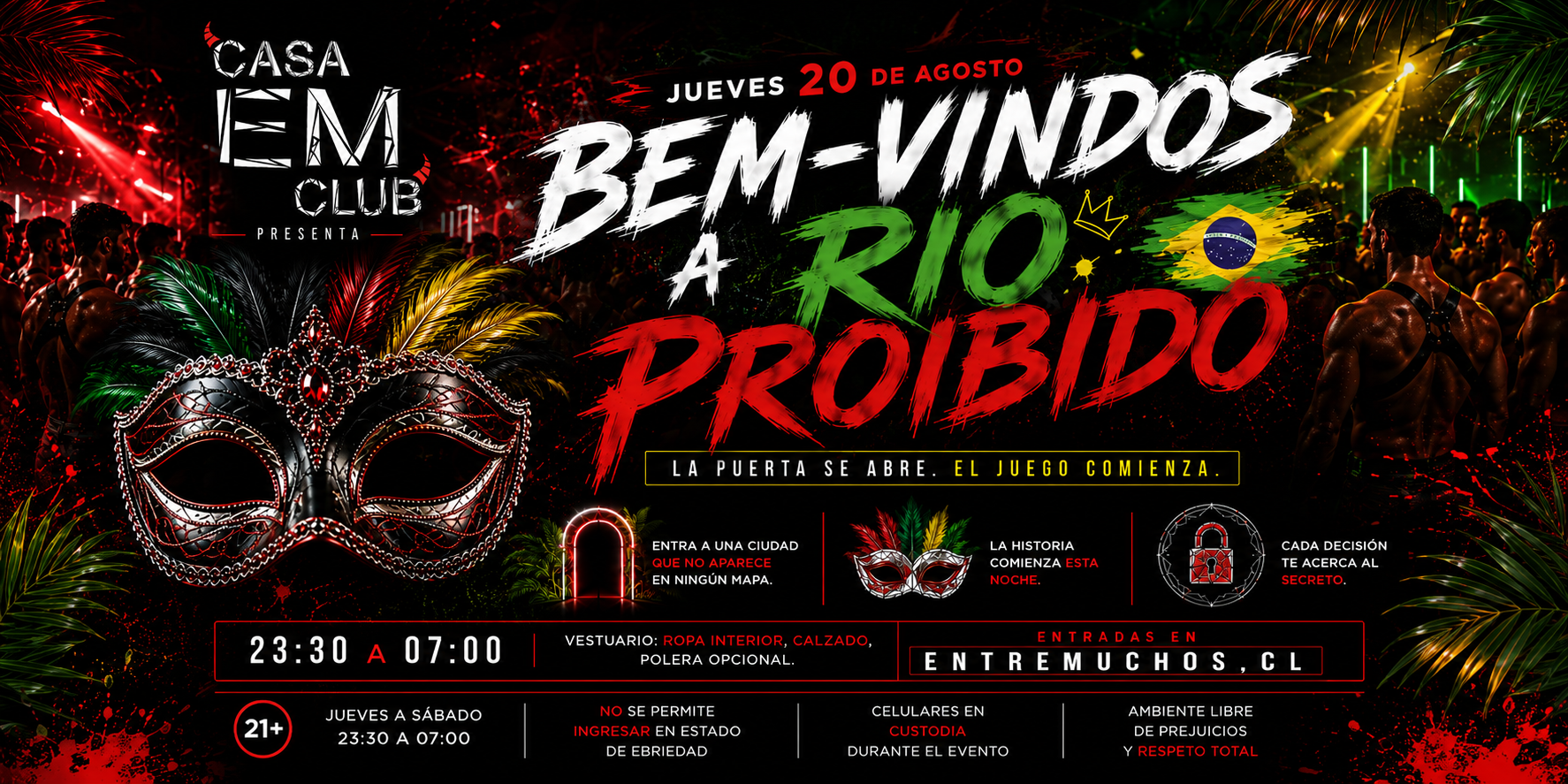 JUEVES 20 BEM-VINDOS A RIO PROIBIDO 🇧🇷